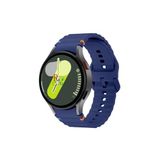 Samsung Galaxy Watch 6 47 mm İle Uyumlu Kavisli Spor Silikon Kordon Lacivert
