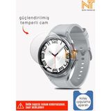 Samsung Galaxy Watch 6 47MM Uyumlu Kolay Uygulama Aparatlı Temperli Cam Ekran Koruyucu - Şeffaf