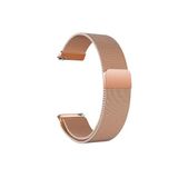 Samsung Galaxy Watch 6 Classic 40-43-44-47mm Metal Hasır Kordon 20 mm Güçlü Mıknatıs Rose