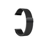 Samsung Galaxy Watch 6 Classic 40-43-44-47mm Metal Hasır Kordon 20 mm Güçlü Mıknatıs Siyah