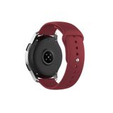 Samsung Galaxy Watch 6 Classic 40-43-44-47mm Tam Uyumlu 20 mm Klasik Silikon Kordon Bordo