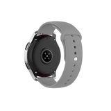 Samsung Galaxy Watch 6 Classic 40-43-44-47mm Tam Uyumlu 20 mm Klasik Silikon Kordon Gümüş