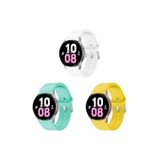 Samsung Galaxy Watch 6 Seri 40 mm 44mm Classic 47 mm ile Uyumlu Kavis Tasarımlı 3lü Set Silikon Kordon Set4