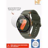 Samsung Galaxy Watch 7 40MM Uyumlu Kolay Uygulama Aparatlı Temperli Cam Ekran Koruyucu - Şeffaf