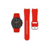 Samsung Galaxy Watch 7 44 mm Kayış Orijinal Kavis Tasarımlı Silikon Kordon Kırmızı