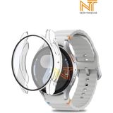 Samsung Galaxy Watch 7 44MM Uyumlu Darbe Önleyici Sert Pc Kasa ve Ekran Koruyucu - Şeffaf
