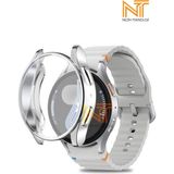 Samsung Galaxy Watch 7 44MM Uyumlu Darbe Önleyici Sert Pc Kasa ve Ekran Koruyucu - Silver
