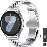 Samsung Galaxy Watch 7 Fe 4 5 Pro 6 Seri 40 42 43 44 45 46 47 mm Uyumlu Çelik Rolex Saat Kordonu - GLX Watch 4 5 6 7 - Gümüş