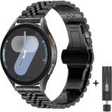 Samsung Galaxy Watch 7 Fe 4 5 Pro 6 Seri 40 42 43 44 45 46 47 mm Uyumlu Çelik Rolex Saat Kordonu - GLX Watch 4 5 6 7 - Siyah