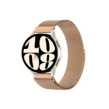 Samsung Galaxy Watch 7 FE 40 mm ile Uyumlu Kordon Güçlü Mıknatıs 20 mm Metal Hasır Kordon Rose Gold