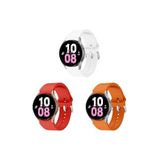 Samsung Galaxy Watch 7 Seri Fe 40mm 44mm Uyumlu Kavis Tasarımlı 3lü Set Silikon Kordon Set9