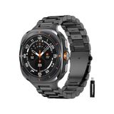 Samsung Galaxy Watch 7 Ultra 47mm Uyumlu Paslanmaz Çelik Akıllı Saat Kordonu Metal Toka