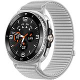 Samsung Galaxy Watch 8 40MM 44MM 46MM Classic Hasır Örgü Esnek Naylon Cırtlı Spor Kordon Loop Kayış - Gri