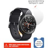 Samsung Galaxy Watch 8 44MM Uyumlu Kolay Uygulama Aparatlı Temperli Cam Ekran Koruyucu - Şeffaf