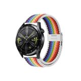 Samsung Galaxy Watch Active 2 40-44 mm 20mm Metal Klipsli Flexıble Kordon Beyaz Gökkuşağı