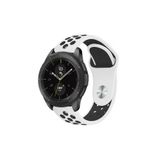 Samsung Galaxy Watch Active 2 (40-44 Mm) galaxy Watch 3 (41 Mm) 20 Mm Delikli Spor Silikon Kordon Siyah-Beyaz