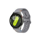 Samsung Galaxy Watch Active 2 40-44 mm İle Uyumlu (20 mm) Dalgalı Dikiş Detaylı Silikon Saat Kordonu koyu gri 42 mm