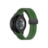 Samsung Galaxy Watch Active 2 40-44 mm Uyumlu 20 mm Magnetic Silikon Kordon Haki Yeşil
