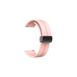 Samsung Galaxy Watch Active 2 40-44 mm Uyumlu 20 mm Magnetic Silikon Kordon Pembe