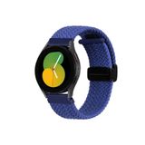 Samsung Galaxy Watch Active 2 40-44 mm Uyumlu Flexi Hasır Magnet Kordon 20 mm (Güçlü Mıknatıs) Lacivert