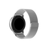 Samsung Galaxy Watch Active 2 (40-44 Mm)/watch 3 (41 Mm) Tam Uyumlu 20 Mm Metal Hasır Kordon Gümüş