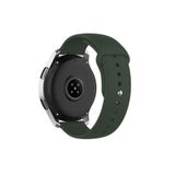 Samsung Galaxy Watch Active-Active 2 40 mm-44mm-Watch 3 41 mm Tam Uyumlu 20 mm Klasik Silikon Kordon Haki Yeşil