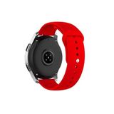 Samsung Galaxy Watch Active-Active 2 40 mm-44mm-Watch 3 41 mm Tam Uyumlu 20 mm Klasik Silikon Kordon Kırmızı