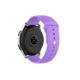 Samsung Galaxy Watch Active-Active 2 40 mm-44mm-Watch 3 41 mm Tam Uyumlu 20 mm Klasik Silikon Kordon Lila