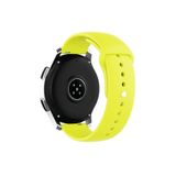 Samsung Galaxy Watch Active-Active 2 40 mm-44mm-Watch 3 41 mm Tam Uyumlu 20 mm Klasik Silikon Kordon Sarı