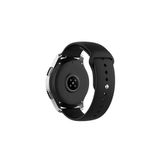 Samsung Galaxy Watch Active-Active 2 40 mm-44mm-Watch 3 41 mm Tam Uyumlu 20 mm Klasik Silikon Kordon Siyah