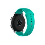 Samsung Galaxy Watch Active-Active 2 40 mm-44mm-Watch 3 41 mm Tam Uyumlu 20 mm Klasik Silikon Kordon Turkuaz