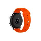 Samsung Galaxy Watch Active-Active 2 40 mm-44mm-Watch 3 41 mm Tam Uyumlu 20 mm Klasik Silikon Kordon Turuncu