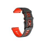 Samsung Galaxy Watch Active-Active 2 Uyumlu 40 mm-44mm-Watch 3 41 mm Uyumlu 20 mm Sportive Kordon Siyah-Kırmızı