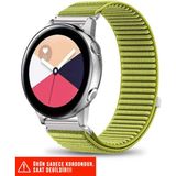 Samsung Galaxy Watch Active / Galaxy Watch Active 2 40 44MM Uyumlu Spor Cırtlı Kordon 20MM - Yeşil