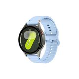 Samsung Galaxy Watch Active-Watch 3 41 mm İle Uyumlu Dalgalı Dikiş Detaylı Silikon Saat Kordonu Mavi 41 mm