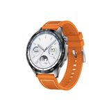 Samsung Galaxy Watch Active-Watch 3 41 mm İle Uyumlu Dikiş Desenli 20 mm Jazzy Spor Kordon Turuncu