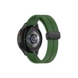 Samsung Galaxy Watch Active-Watch 3 41 mm Uyumlu Silikon Magnet Kordon(Güçlü Mıknatıs) Yeşil