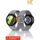 Samsung Galaxy Watch Fe / 4 / 5 / 5 Pro / 6 / 7 40 42 44 46MM Uyumlu Wave Silikon Kordon - Koyu Gri