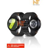 Samsung Galaxy Watch Fe / 4 / 5 / 5 Pro / 6 / 7 40 42 44 46MM Uyumlu Wave Silikon Kordon - Siyah