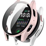Samsung Galaxy Watch Fe Uyumlu Kasa ve Ekran Koruyucu 360 Tam Koruma Kapak - Rose