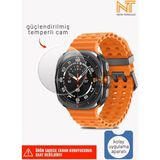 Samsung Galaxy Watch Ultra Uyumlu Kolay Uygulama Aparatlı Temperli Cam Ekran Koruyucu - Şeffaf