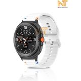 Samsung Galaxy Watch Ultra Uyumlu Wave Silikon Kordon 22MM - Beyaz