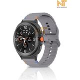 Samsung Galaxy Watch Ultra Uyumlu Wave Silikon Kordon 22MM - Koyu Gri