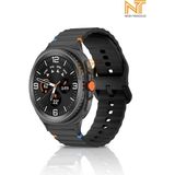 Samsung Galaxy Watch Ultra Uyumlu Wave Silikon Kordon 22MM - Siyah