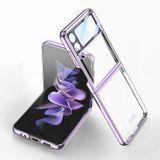 Samsung Galaxy Z Flip 4 Kılıf Kamera Lens Korumalı Kenarları Renkli Parlak Sert Şeffaf Kapak