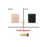 Samsung Galaxy Z Flip 4 Pembe Renk Uyumlu Arka Kapak + B7000 Yapıştırıcı Arka Cam Batarya Kapağı Pil Kapağı Lazer Kesim Back Cover Galaxy Z Flip 4 Uyumlu
