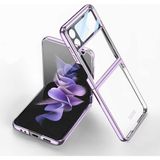 Samsung Galaxy Z Flip 4 Uyumlu Kıpta Full Koruma Lensli Kılıf Mor
