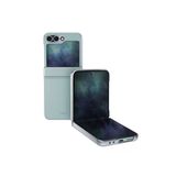 Samsung Galaxy Z Flip 6 Kılıf Ora Serisi Katlanabilir Deri Görünümlü Metal Çerçeve Kapak Mint