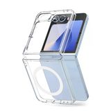 Samsung Galaxy Z Flip 6 Uyumlu Kılıf Magneticsafe Şeffaf Silikon - Şeffaf