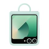 Samsung Galaxy Z Flip 6 Yüzüklü Silikon Kılıf- Mint